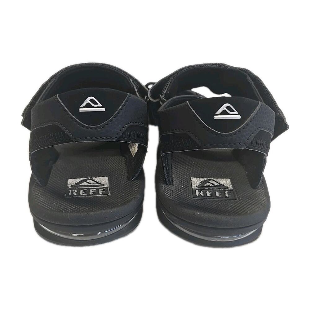 Reef Fanning Baja Men’s Size 9 Black Sandals Bottle Opener Airbag Hiking Strappy - Picture 3 of 10